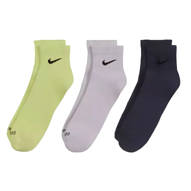 Носки Nike Ankle Socks, 3 пары, Yellow/Gray/Navy Blue