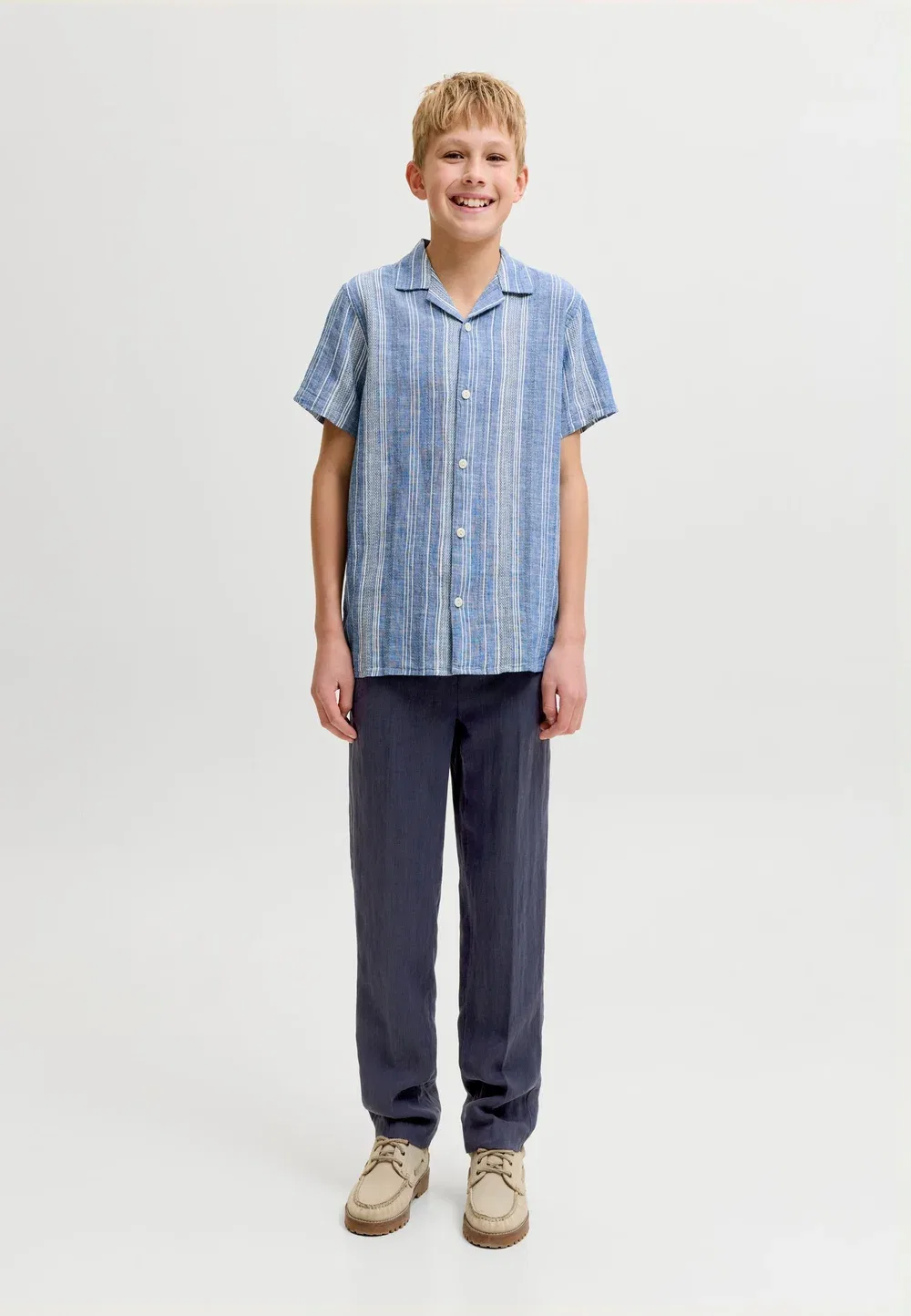 Брюки свободного кроя для подростков - брюки Jack & Jones Junior, Night Sky — фото 2