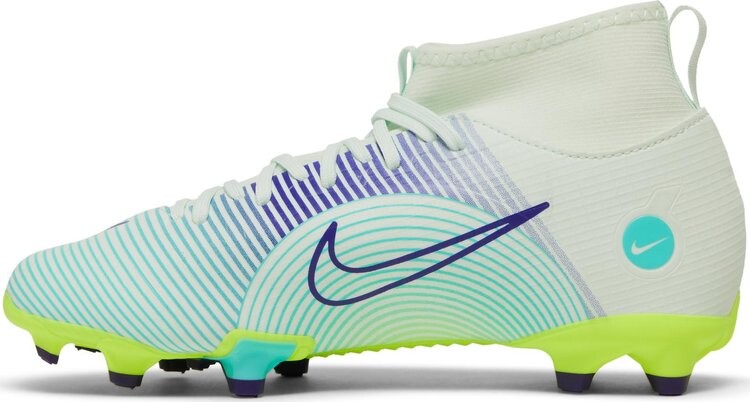 Бутсы Nike Mercurial Superfly 8 Academy MG GS 'Dream Speed - Barely Green Electro Purple', зеленый — фото 4