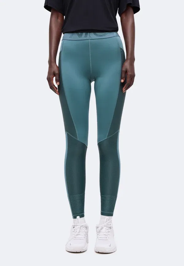 Леггинсы Dri-fit Nike Performance, Mineral Slate, Faded Spruce, White, белый