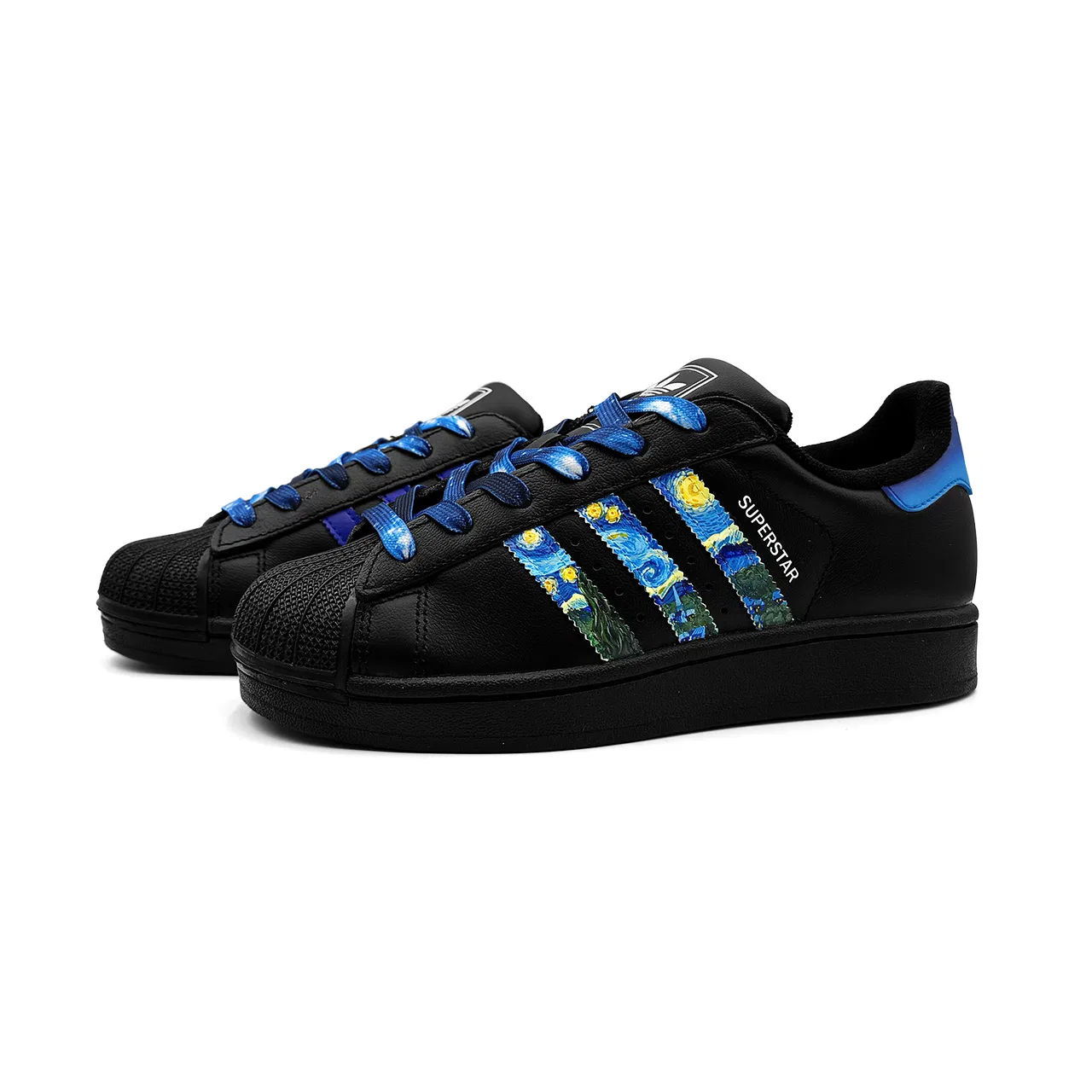 Детские кеды для скейтбординга Superstar 2, Adidas Originals, Black Blue — фото 4