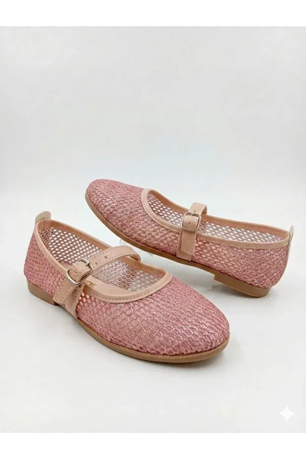 Детские балетки для девочек из текстиля Patik Bebe, Pink — фото 3