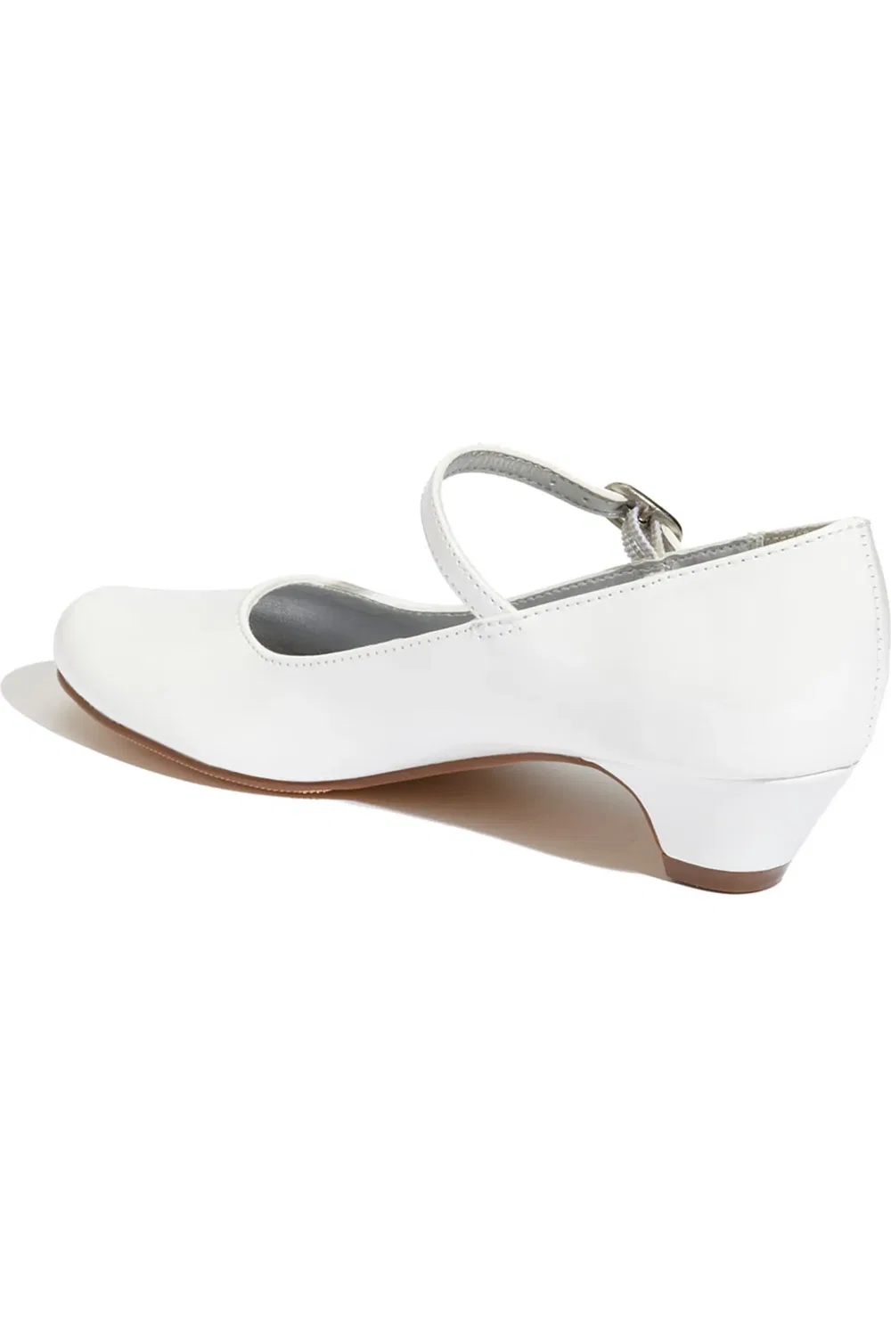 Детские туфли мэри-джейн на каблуке Seeley Nina, White Patent — фото 2