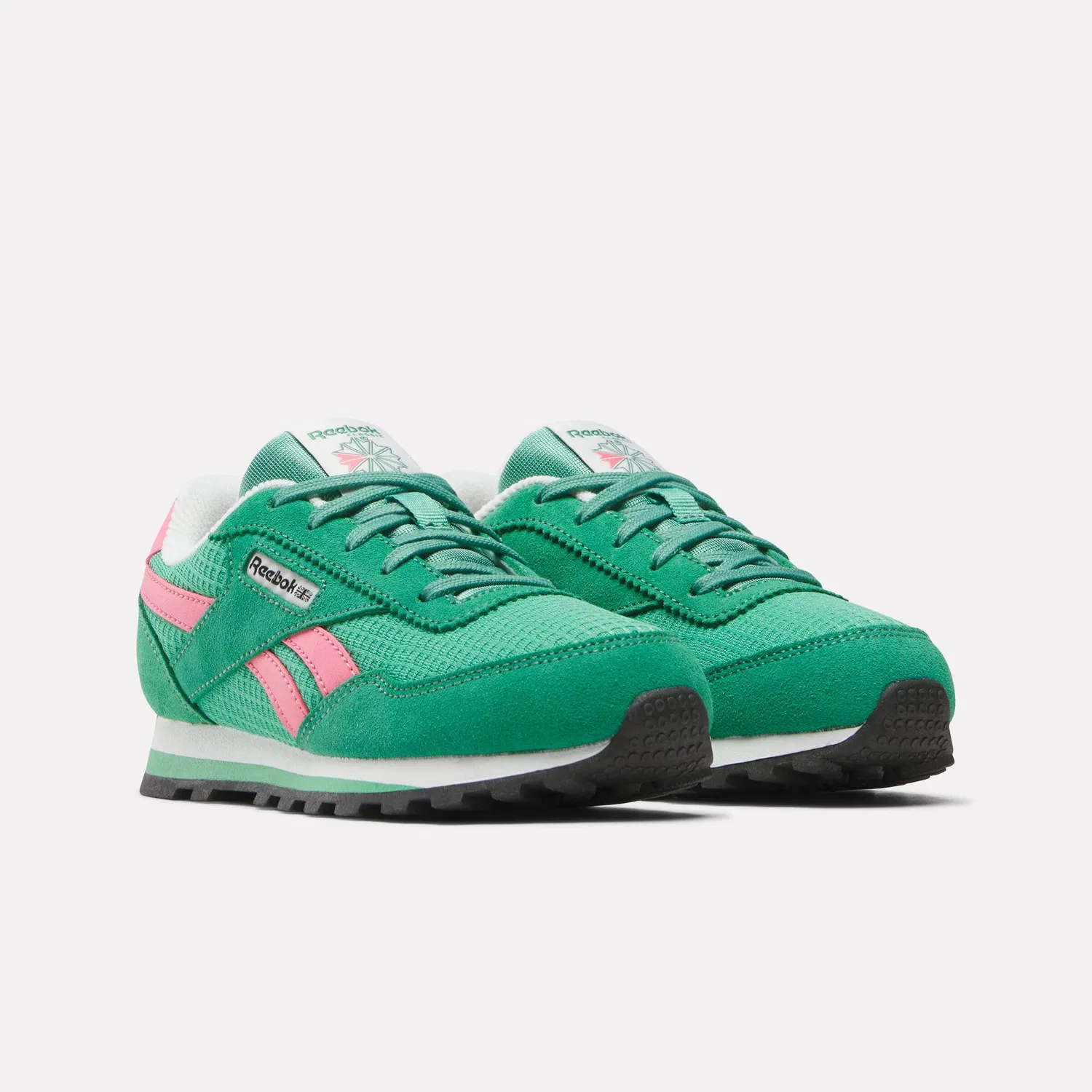 Детские кроссовки для мальчиков шнурованные Reebok Classic Az, Green Upgrade Passion Pink — фото 2