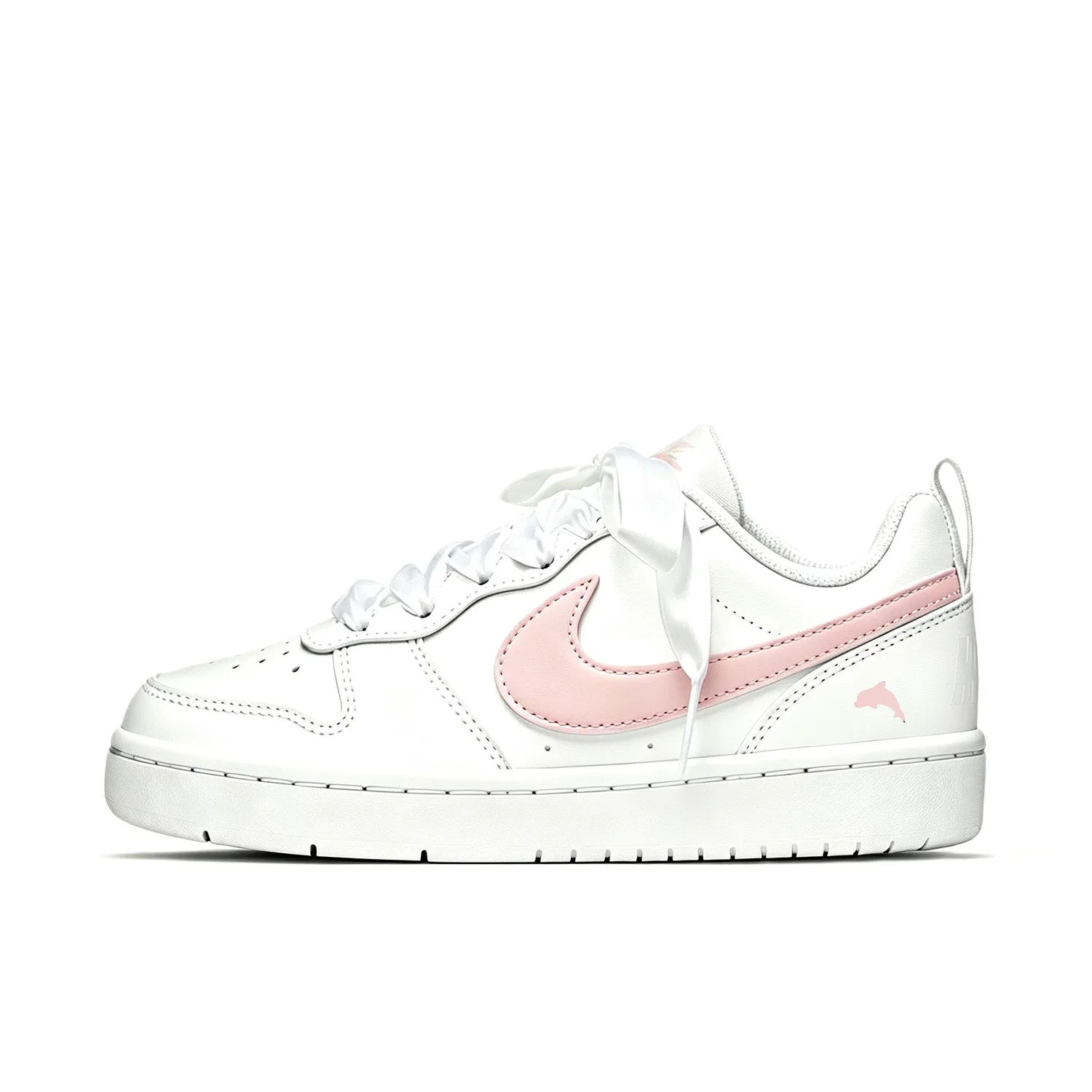 Детские кроссовки для скейтбординга низкие с кожаным верхом Court Borough Nike, Pink