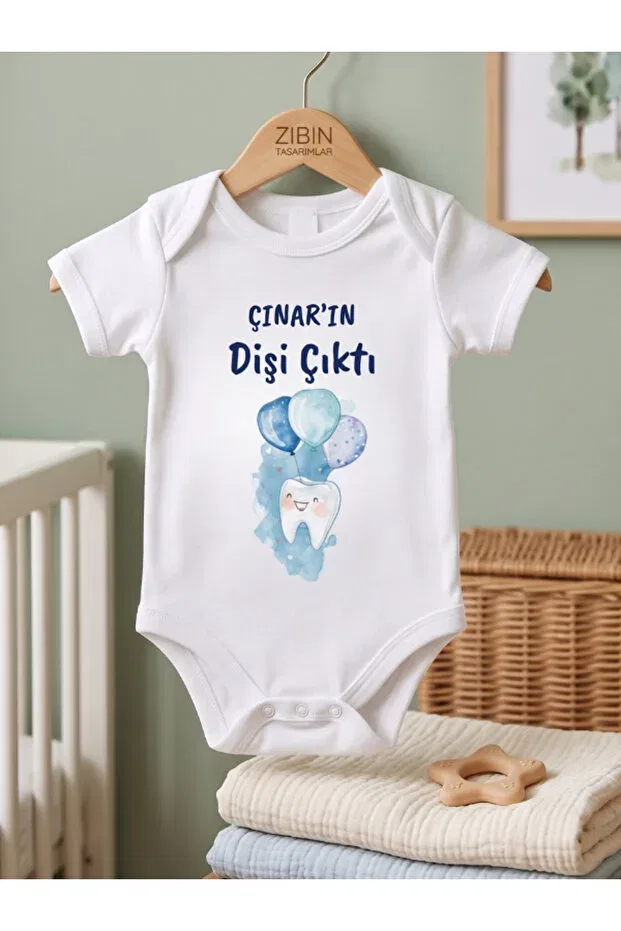 Детское боди для мальчиков с принтом My Tooth Came Out Eggbaby, White