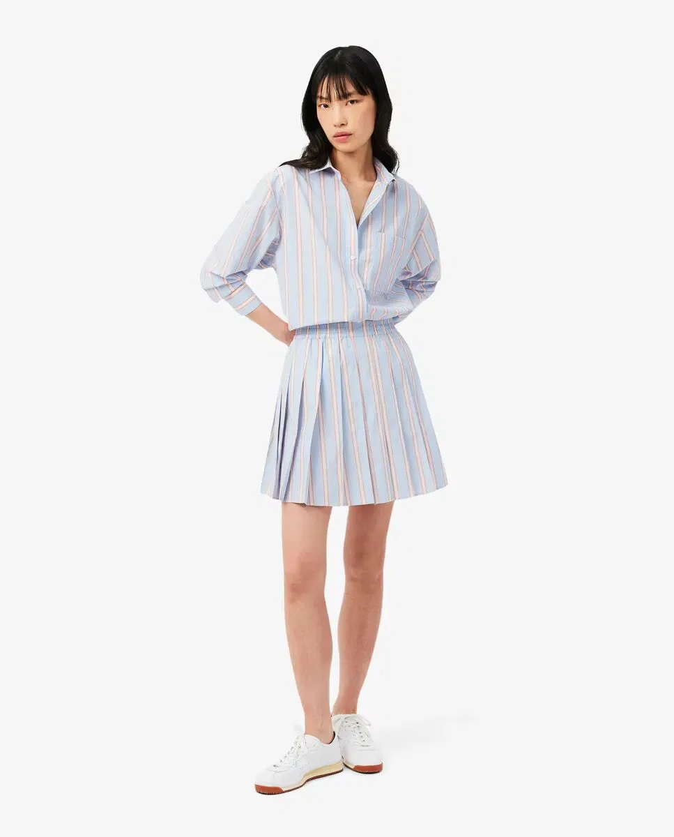 Юбка Lacoste Azul Blanco плиссе в полоску