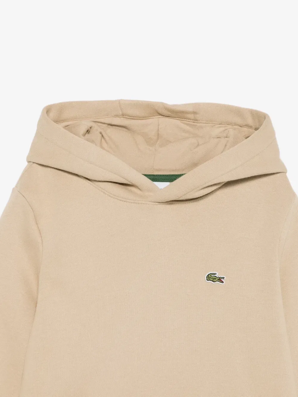 Худи с нашивкой-логотипом Lacoste Kids, бежевый — фото 3