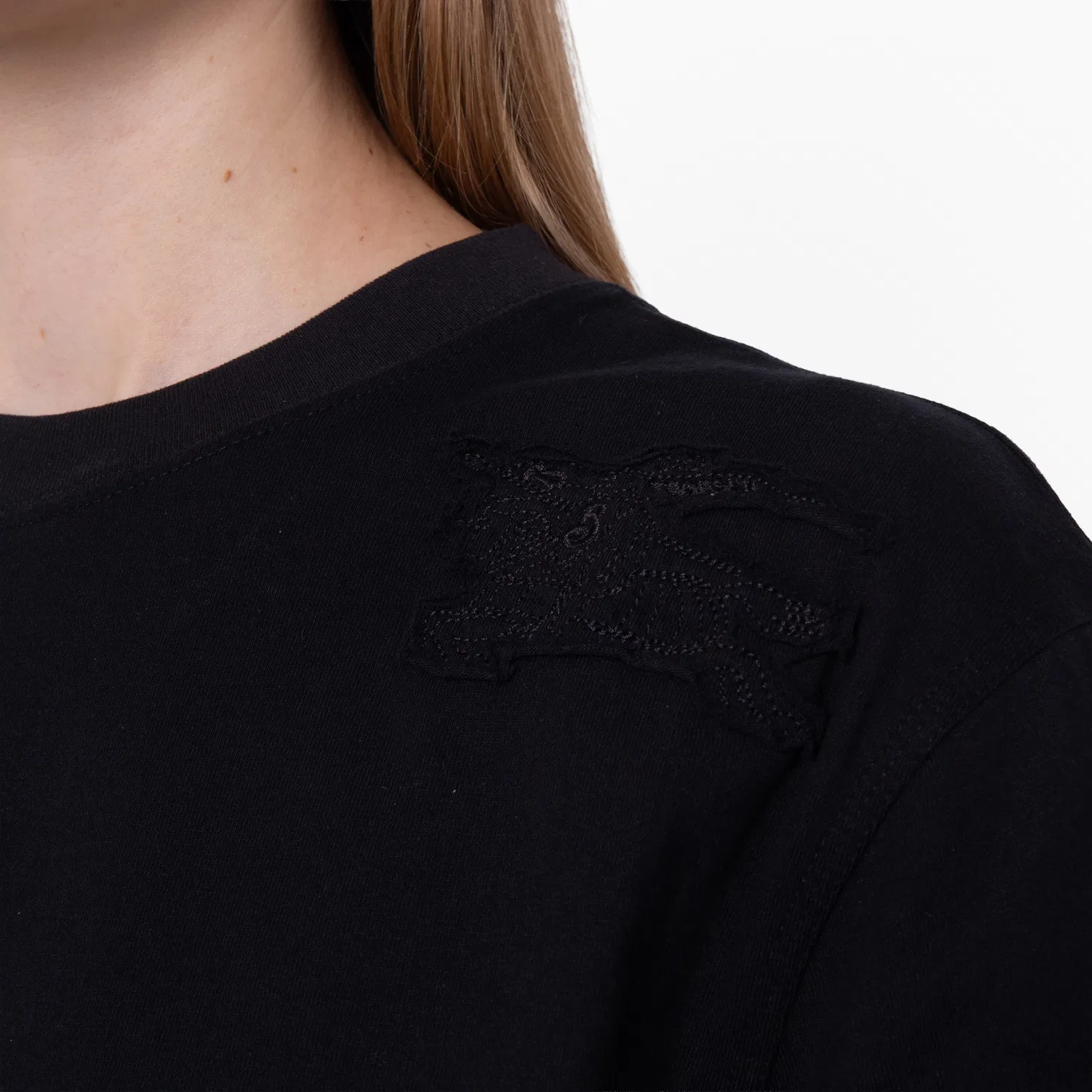 Футболка хлопковая с круглым вырезом Crew-Neck Cotton Jersey T-Shirt Burberry, Black — фото 2