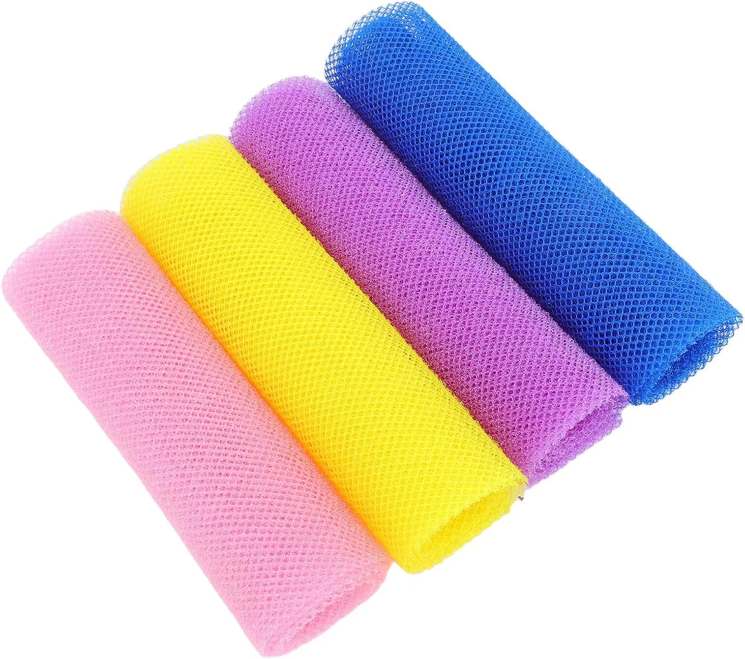 Скрабирующая мочалка из нейлона, 4 шт, DECORNIJIA, 80x30 см, Синий