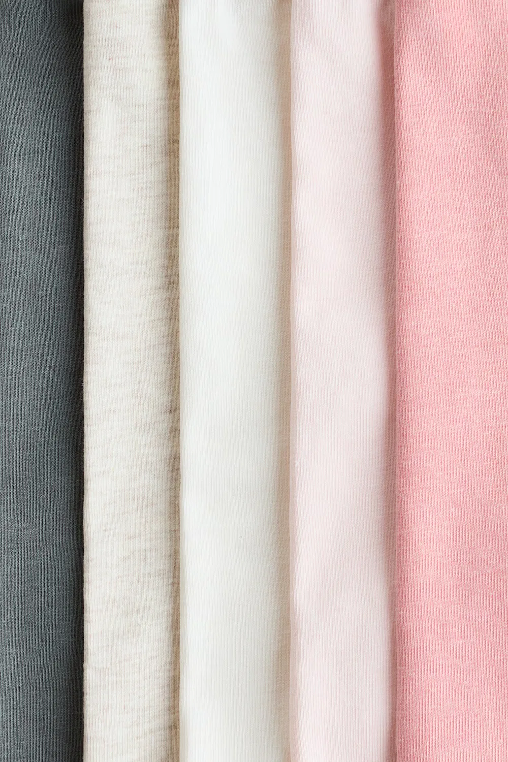 Комплект из 5 хлопковых велосипедных шорт H&M, Rosa/Weiß/Beige — фото 2