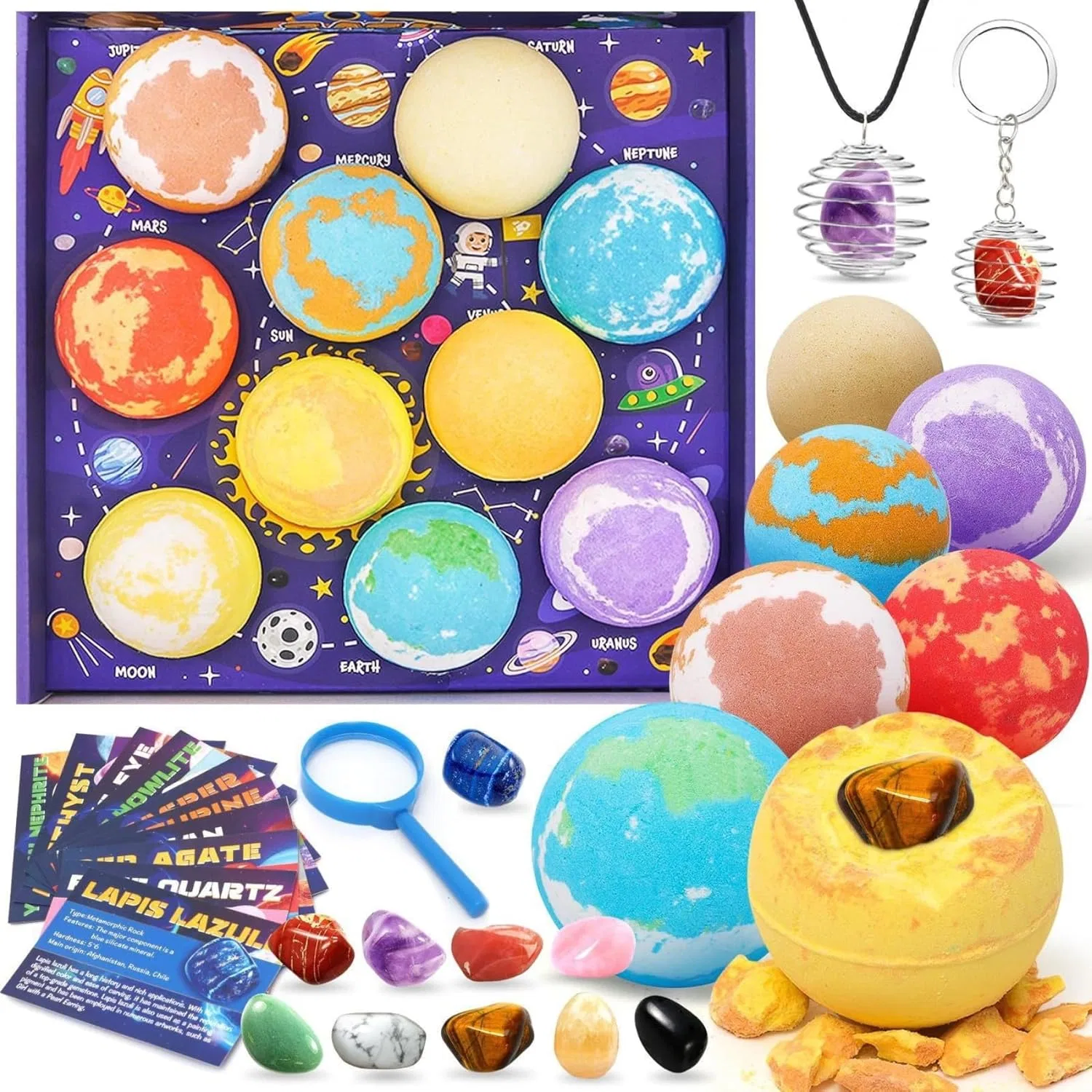 Набор бомбочек для ванны с игрушками, Faticenic, 10 шт, 60 г, Многоцветный