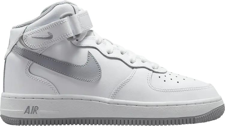 

Кроссовки Nike Air Force 1 Mid LE GS 'White Wolf Grey', белый