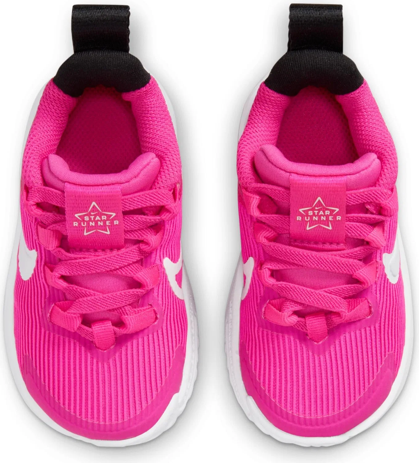 Детские кроссовки для мальчиков с принтом NIKE Star Runner 4 NIKE, Fierce Pink White Black Playful Pin — фото 3