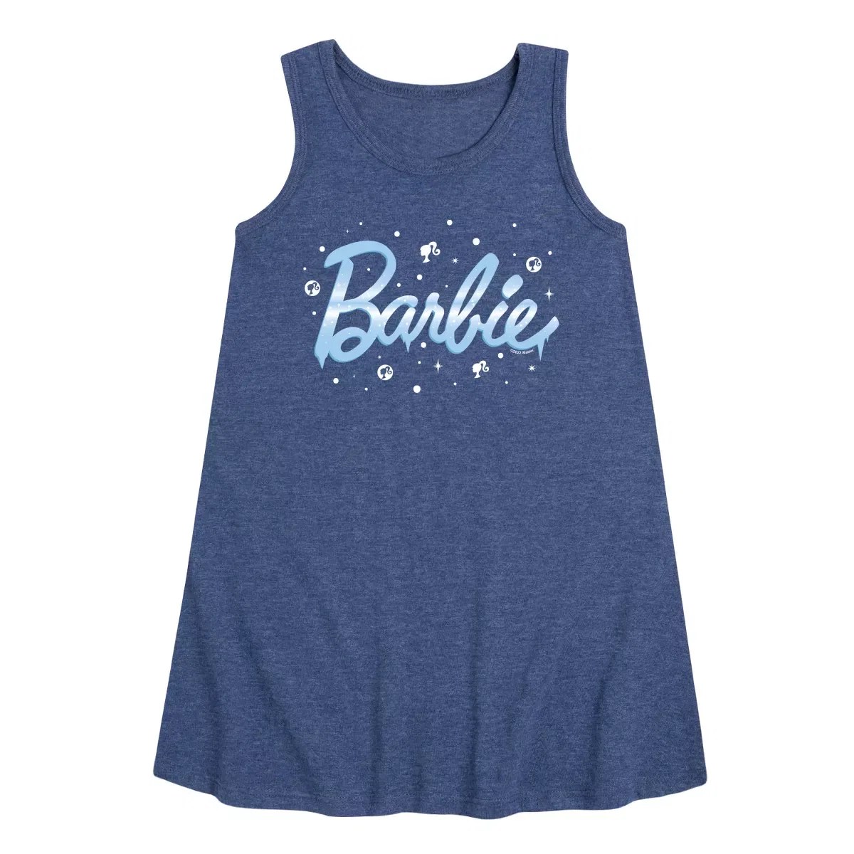Детское платье-трапеция без рукавов Barbie Winter Breeze Graphic Barbie, Heather Navy