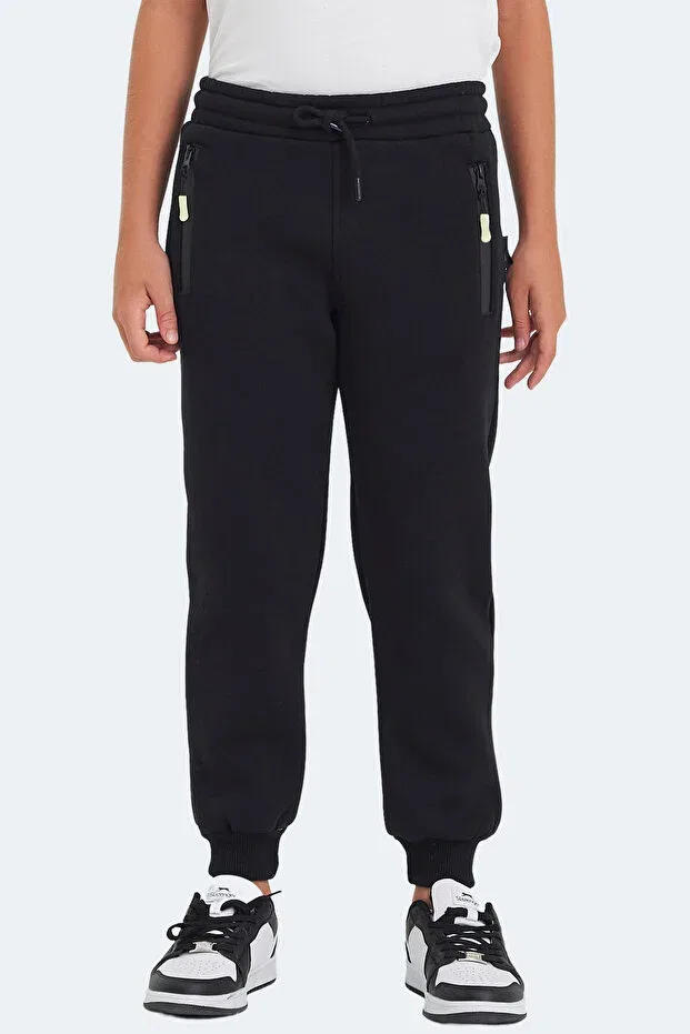 Детские спортивные штаны для мальчиков с молнией Slazenger, Black — фото 2