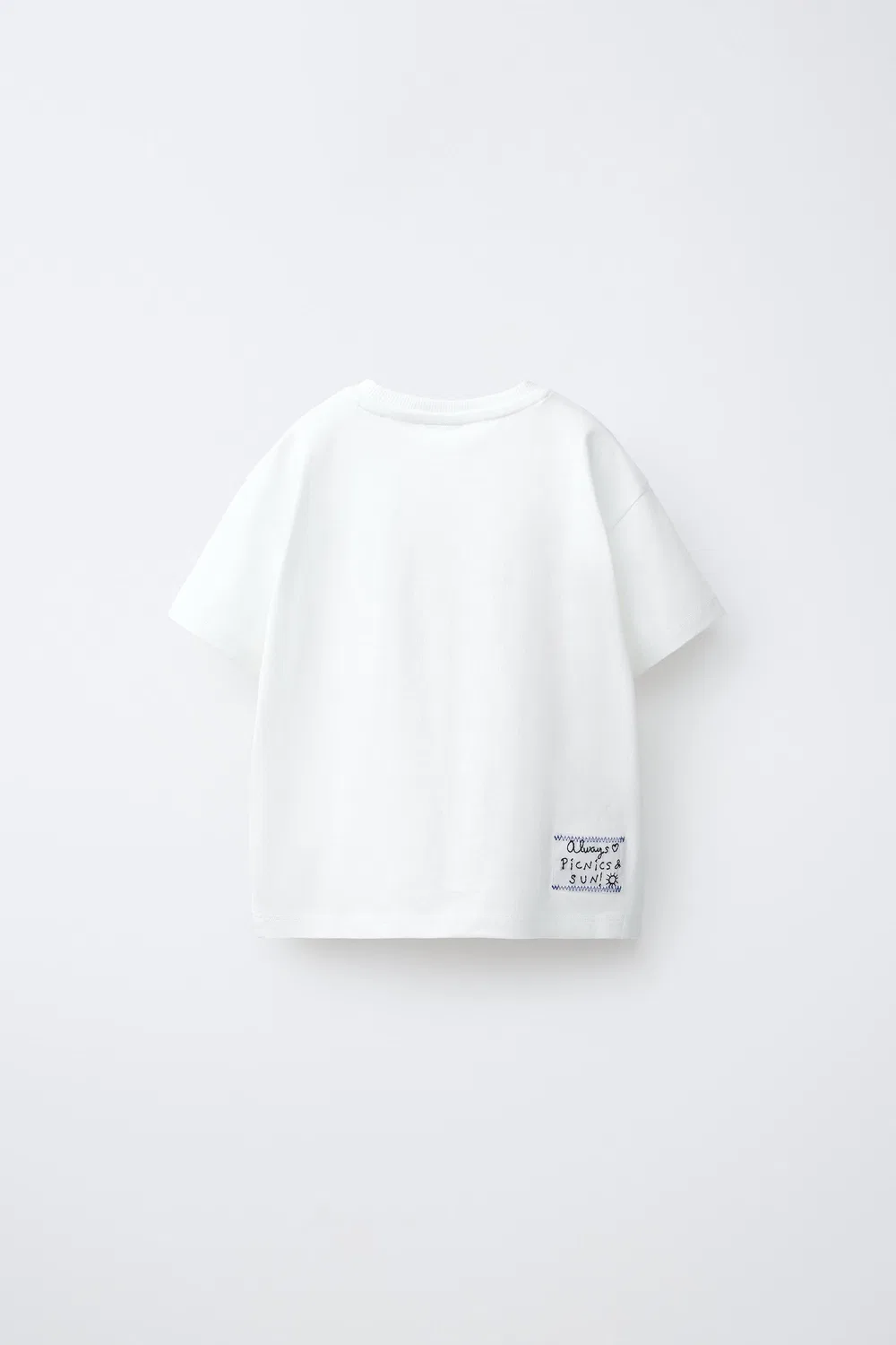 Футболка с фруктовым принтом и вышивкой ZARA, White — фото 2