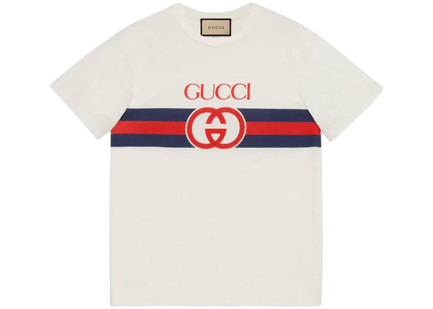 Мужская футболка с принтом Interlocking G Gucci, White/Multi