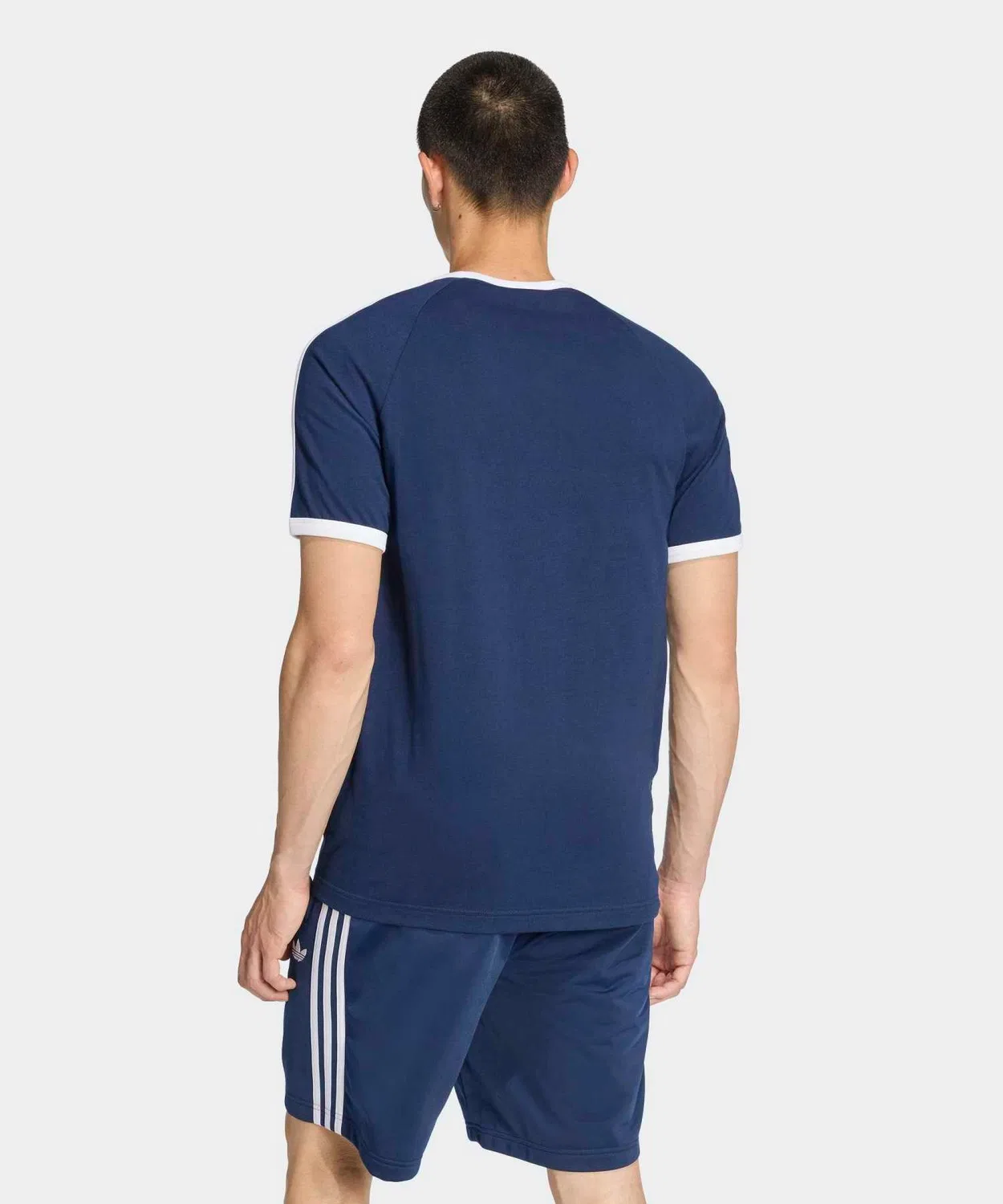 Мужская футболка с длинным рукавомThree Stripes Slim Ringer Adidas, Blue — фото 4