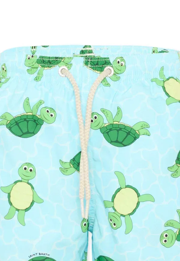 Шорты с принтом Swimming shorts Mc2 Saint Barth, Light Blue, светло-голубой — фото 3