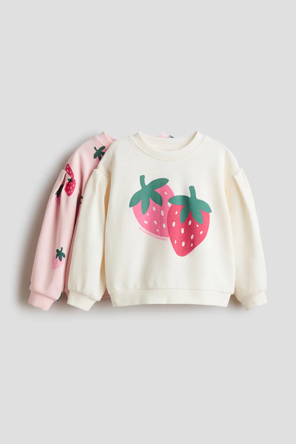 Комплект из 2 толстовок с принтом H&M, Hellrosa/Erdbeeren