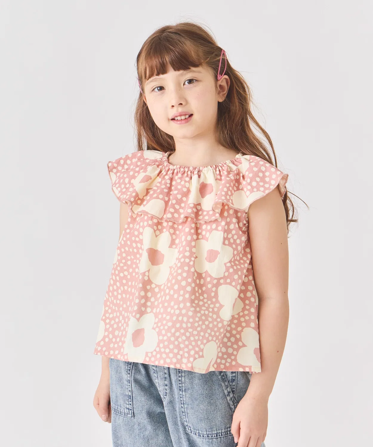 Детская туника без рукавов с рюшами ever closet, Pink