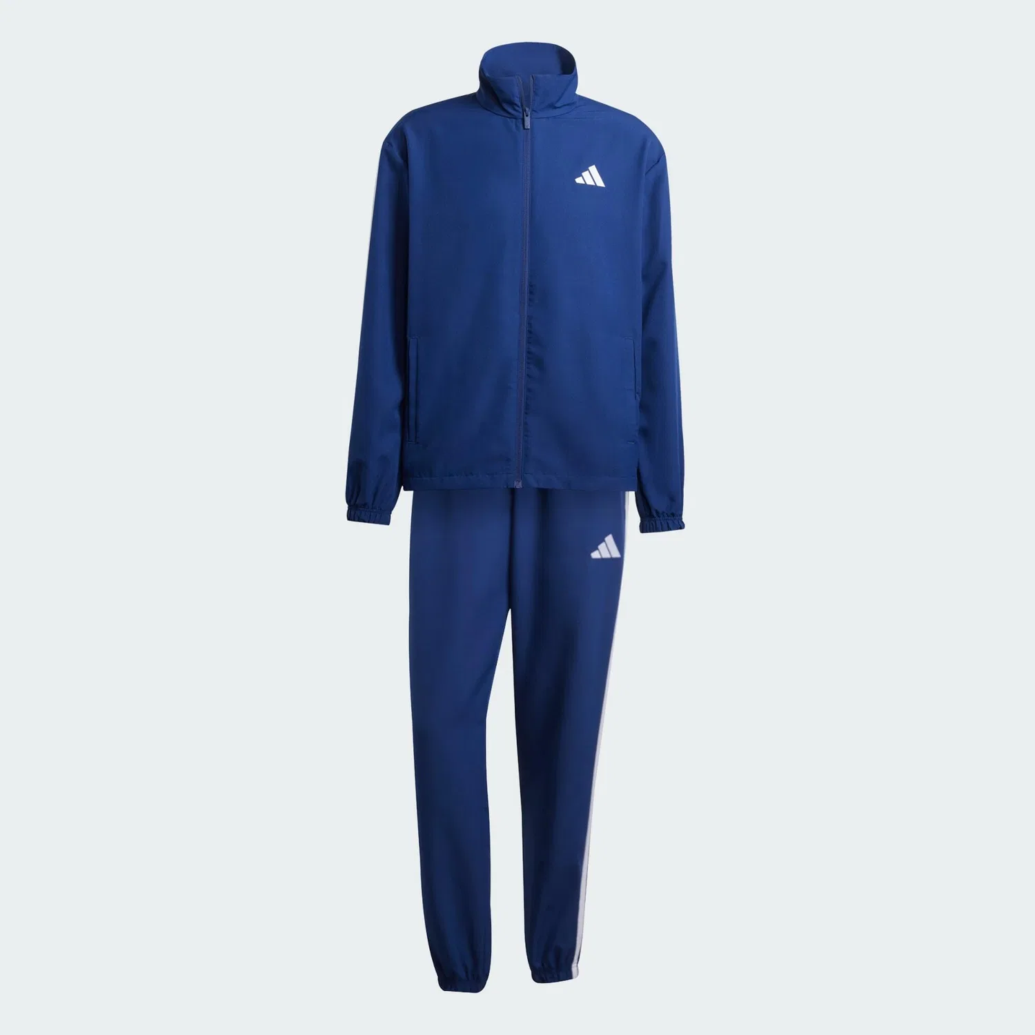 Мужской спортивный костюм с принтом 3-Streifen Woven Adidas, Dunkelblau / Weiss / Navyblau — фото 2