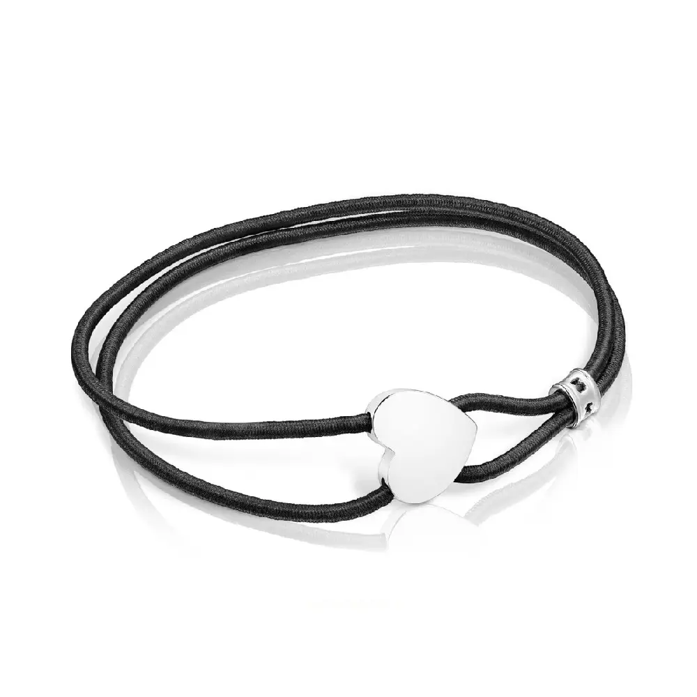 

Браслет Tous Sweet Dolls Elastic Heart, серебро/черный