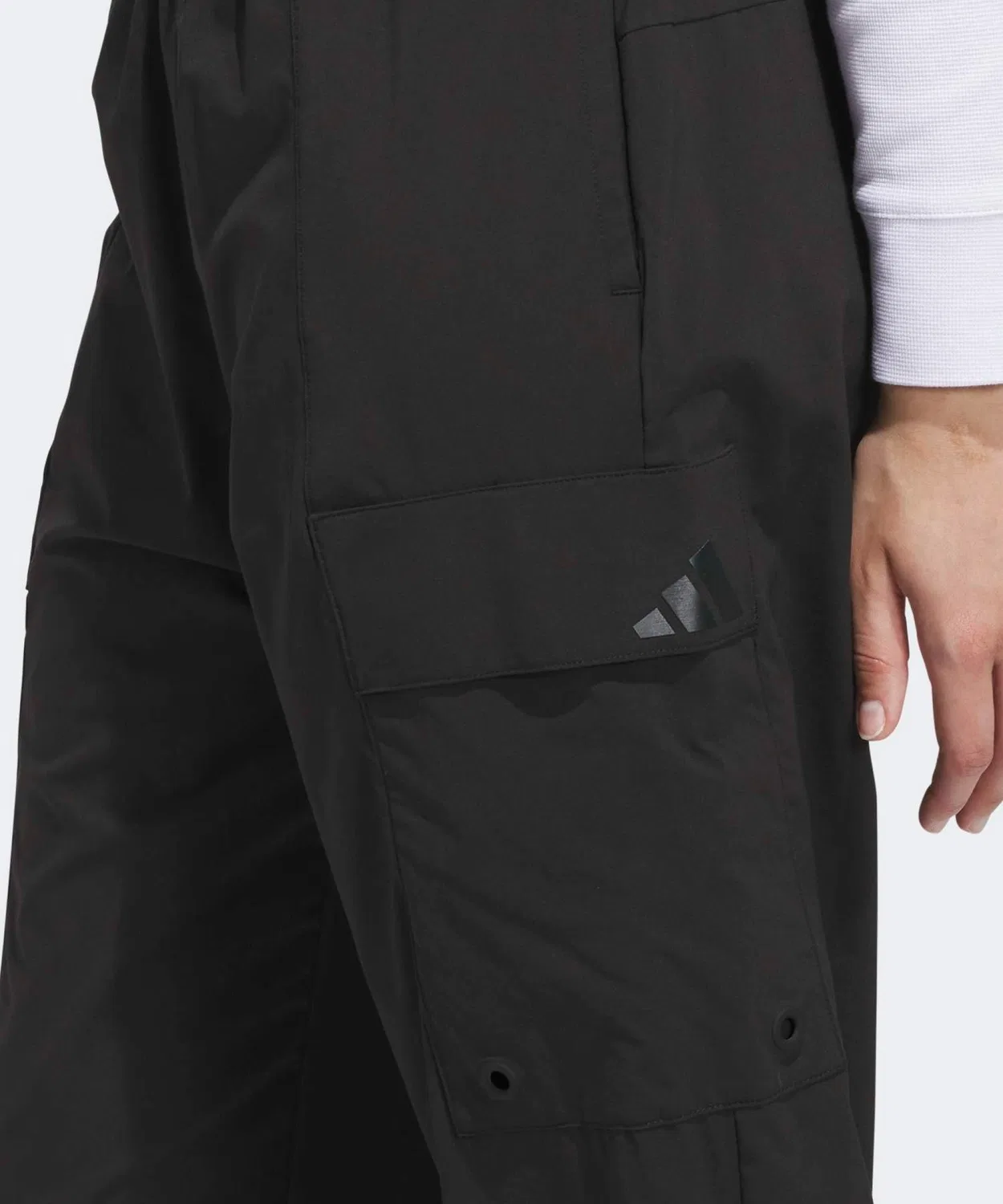 Женские свободные брюки-карго с принтом Beyond Twisted Weave Lined Cargo Pants Adidas, Black — фото 3