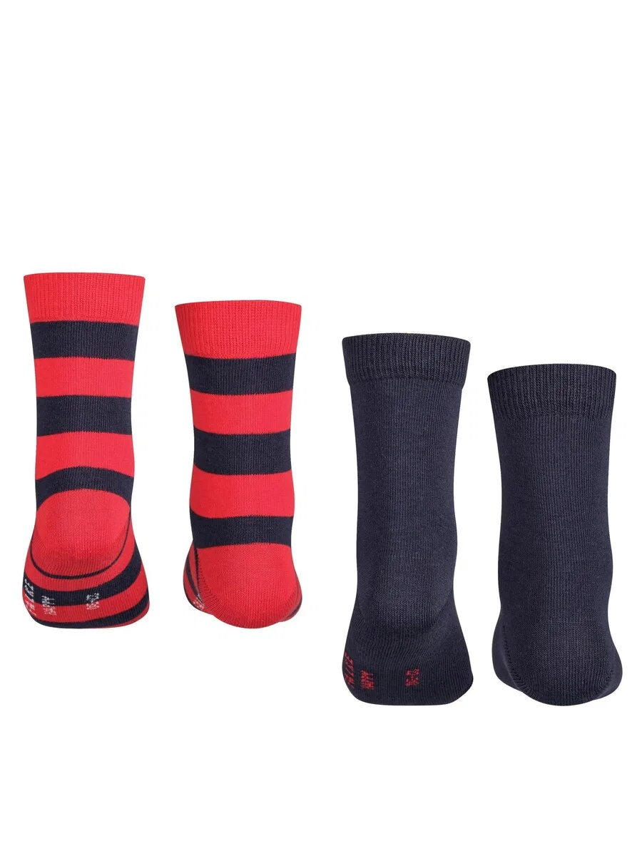 Набор носков FALKE 'Happy Stripe 2-Pack' темно-синего цвета — фото 2