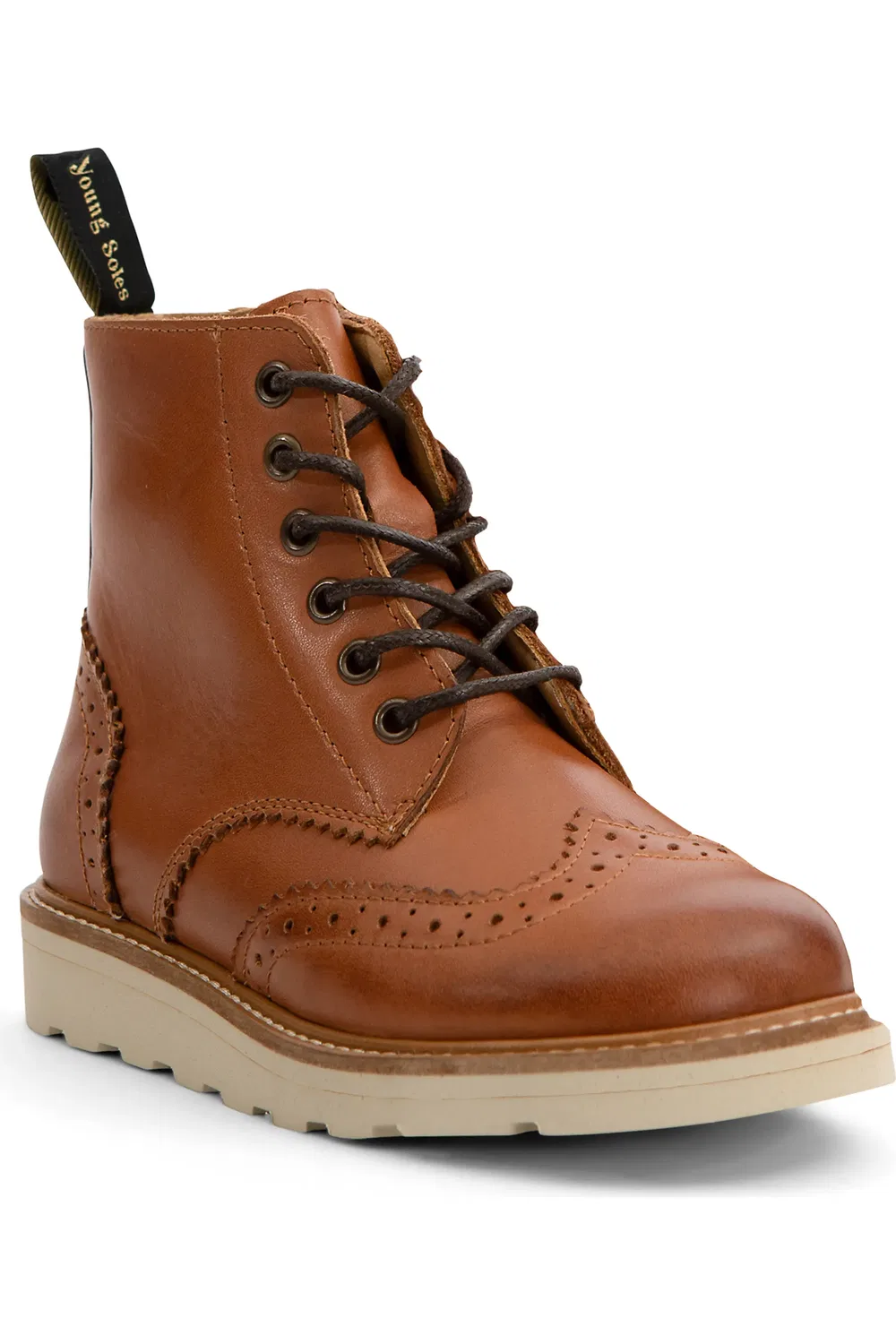 Детские ботинки brogue на шнуровке Sidney Young Soles, Tan