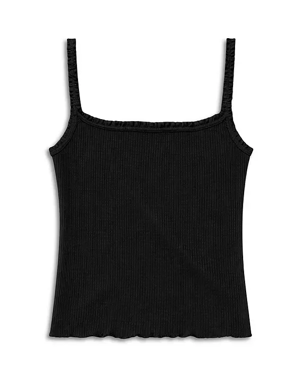 Детский топ для девочек с воланами Susan Tank Top KatieJ NYC, черный