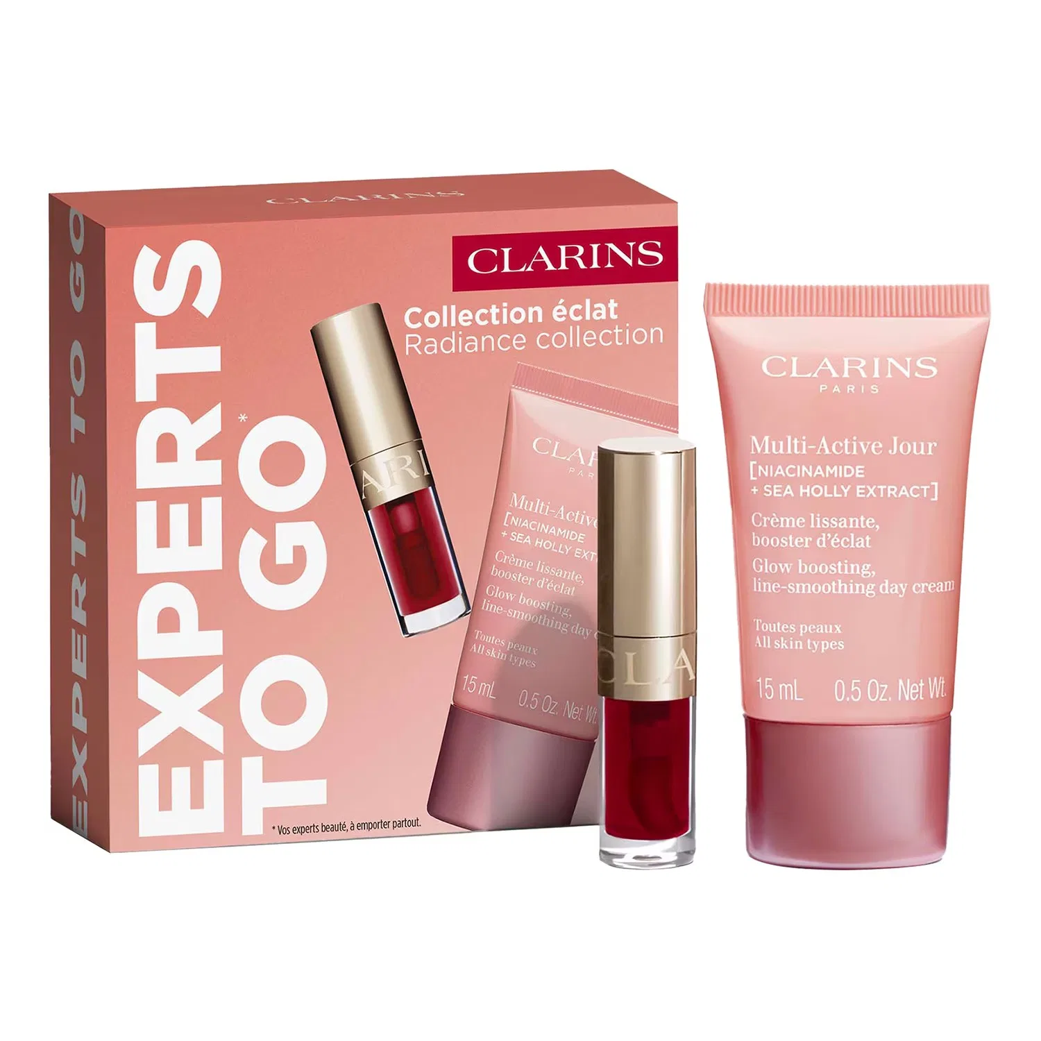 Набор для ухода за кожей с маслом для губ CLARINS, 17 мл