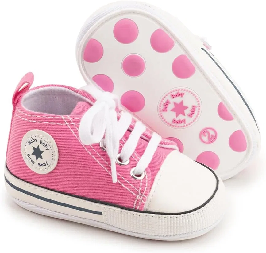 Детские кеды на шнуровке с мягкой подошвой KIDSUN, Pink Rubber