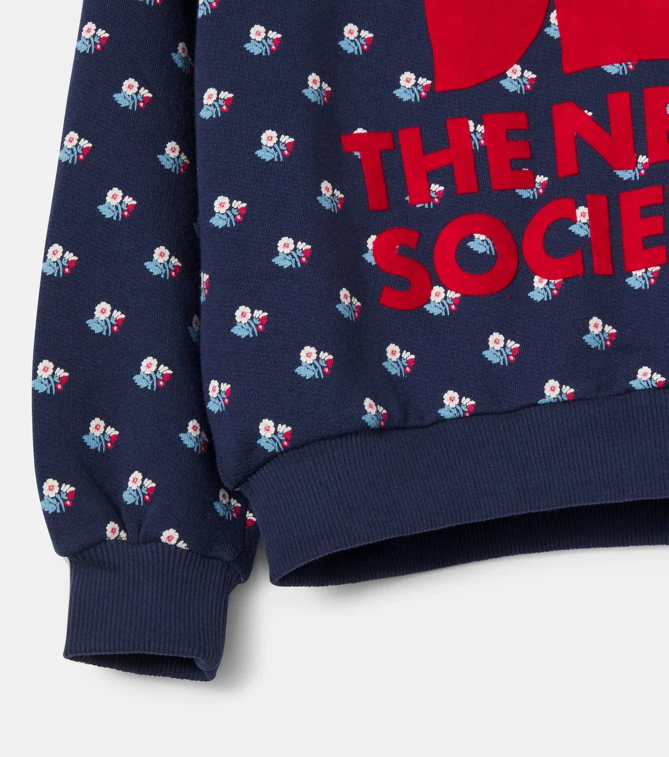 Свитшот с принтом The New Society, синий — фото 4