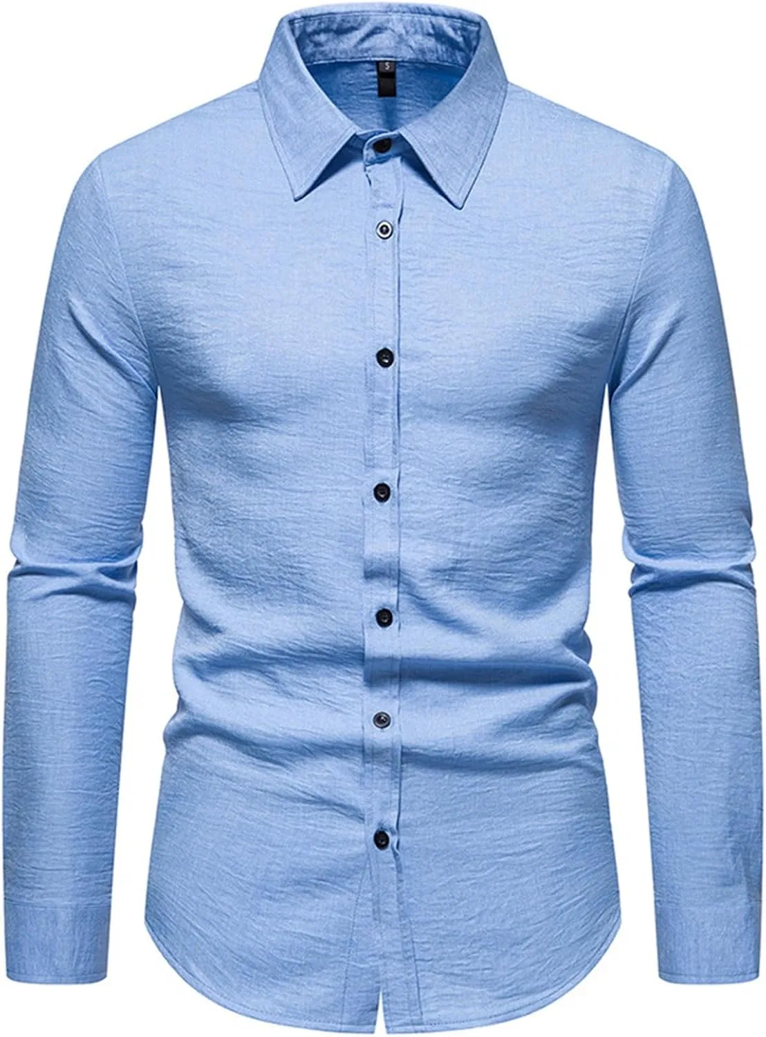 Мужская повседневная рубашка Athletic Slim Fit с карманом, Light Blue