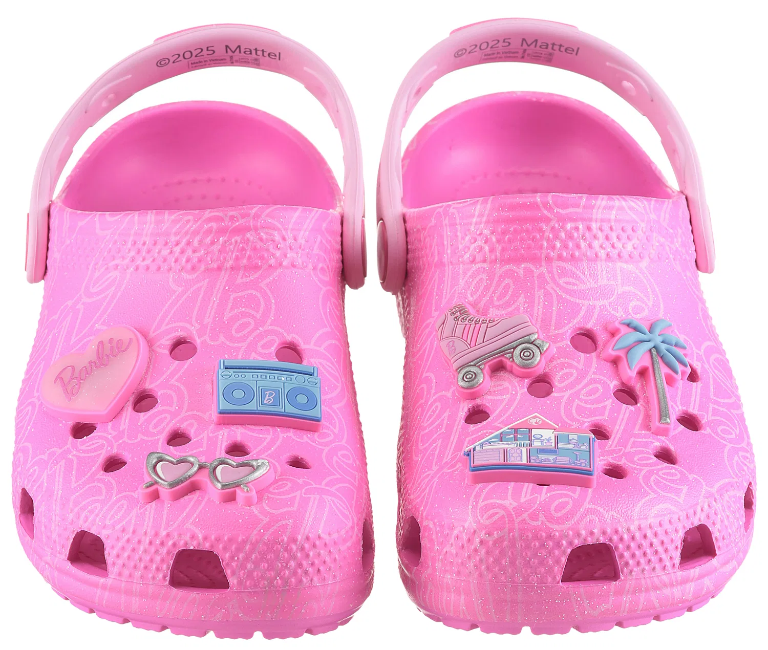 Детские сабо с принтом Barbie Crocs, Pink — фото 4