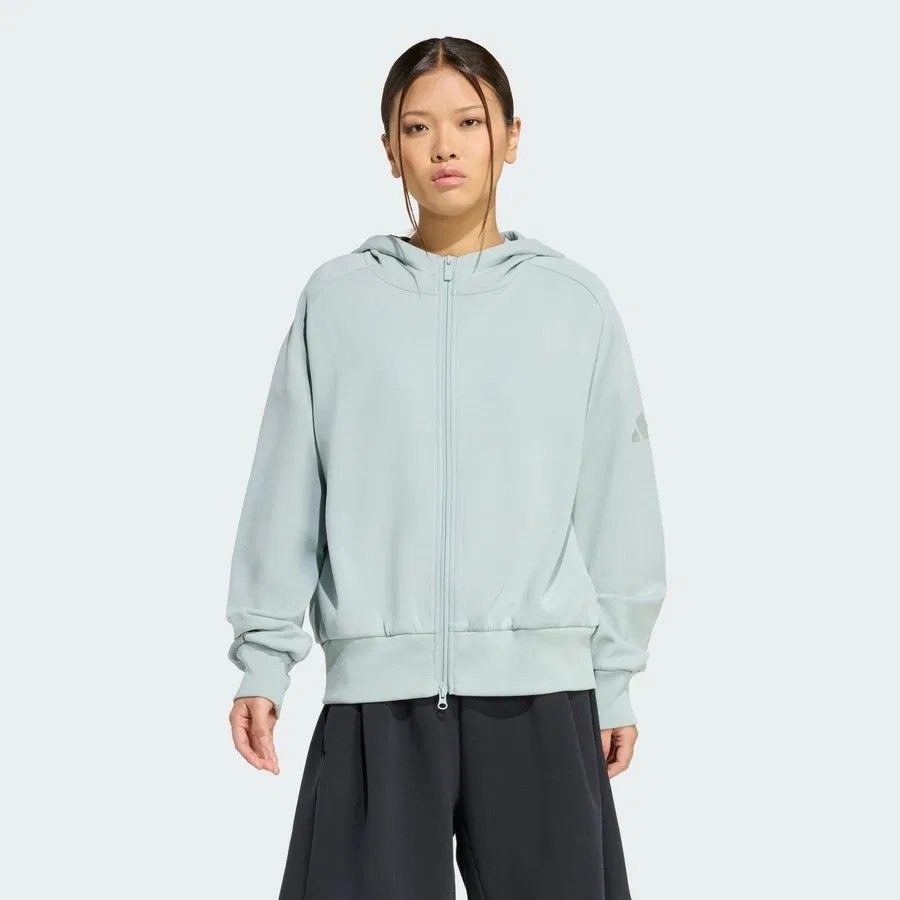 Худи с полной застежкой-молнией Soft Lux Full-Zip Hoodie adidas, Разноцветный