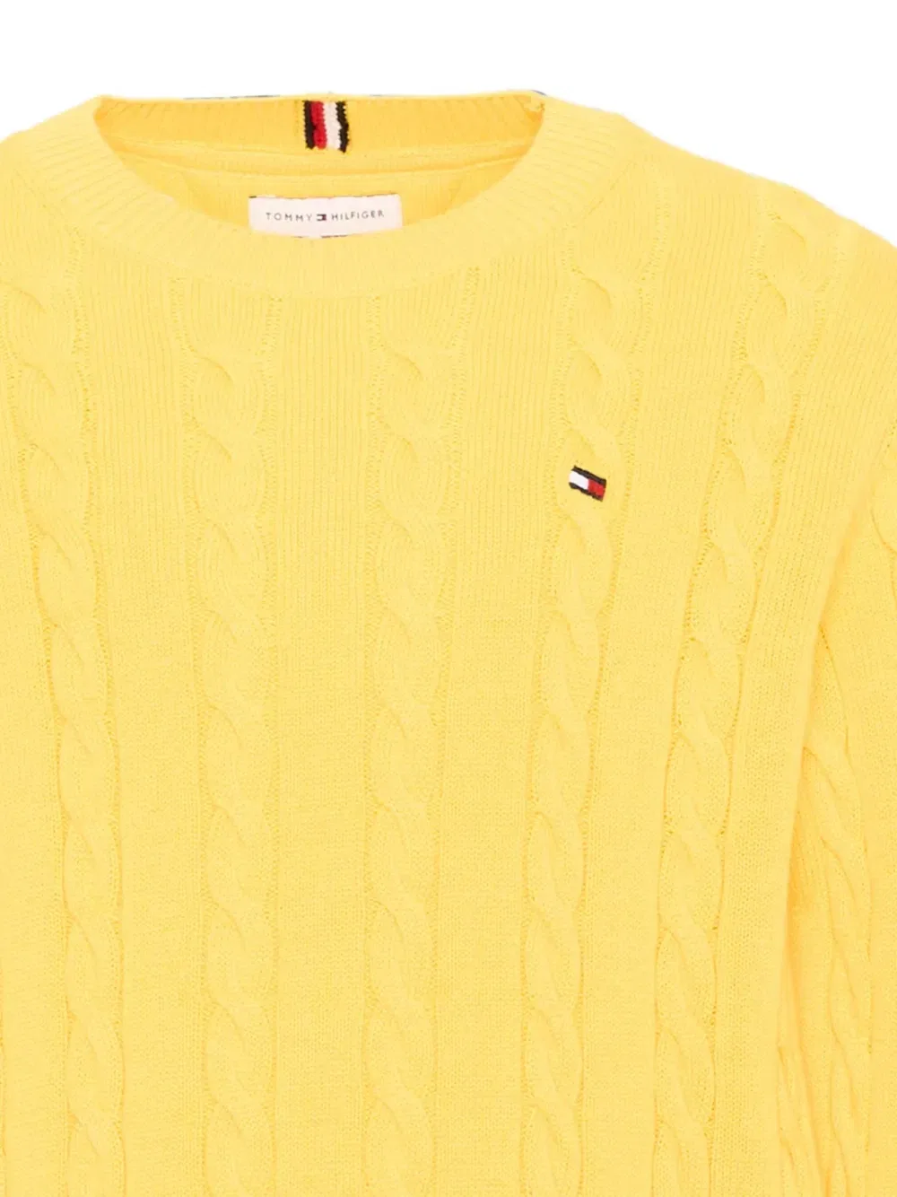 Вязаный свитер Tommy Hilfiger Junior, желтый — фото 3