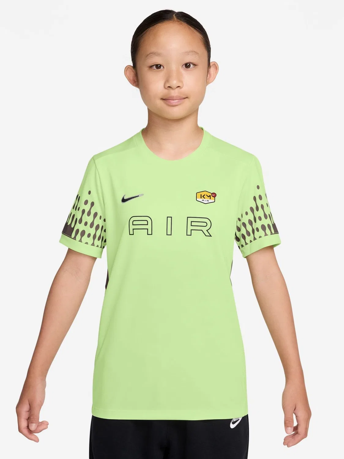 Футболка футбольная Kylian Mbappé Academy Dri-FIT Nike, Liquid Lime