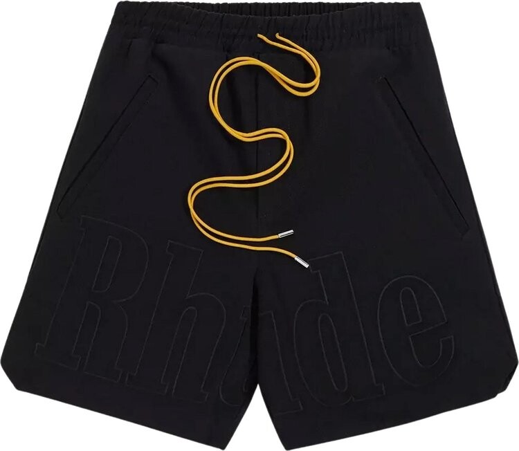 

Шорты Rhude Embroidered Twill Logo Short 'Black', черный