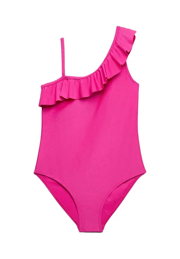 Купальник с воланами Ruffle one shoulder Marks & Spencer, Fuchsia, фуксия