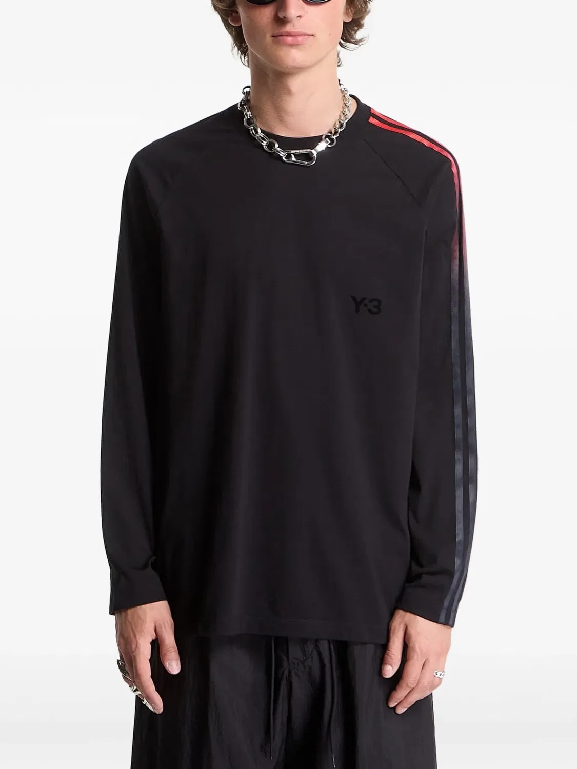 Футболка с длинными рукавами черная Adidas, черный