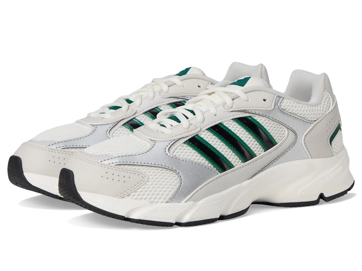 Детские кроссовки для мальчиков с шнуровкой Crazychaos 2000 Adidas, White Collegiate Green Silver Metallic