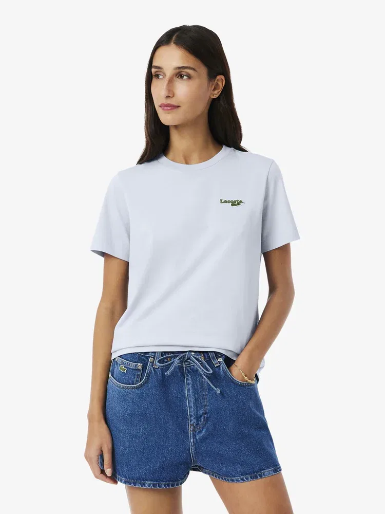 Футболка LACOSTE Soft Branding, Лавандовая