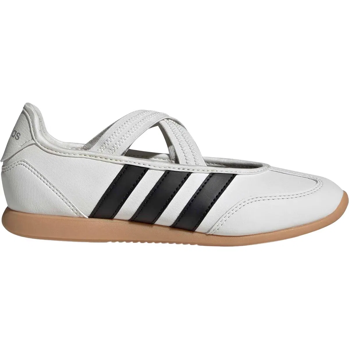 Детские туфли-лодочки для мальчиков с ремешком Adidas, Core White / Core Black / Silver Metallic