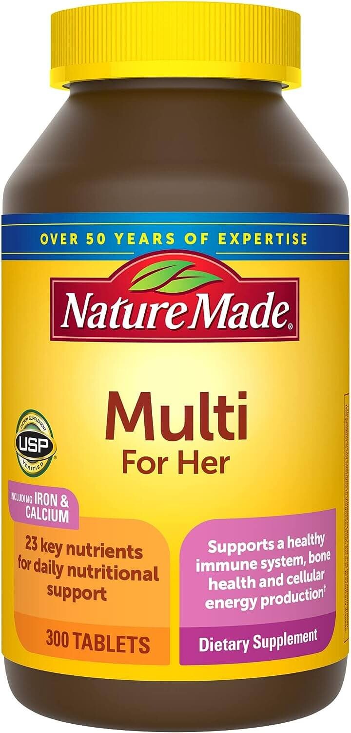 

Мультивитамины для женщин Nature Made For Her, 300 таблеток