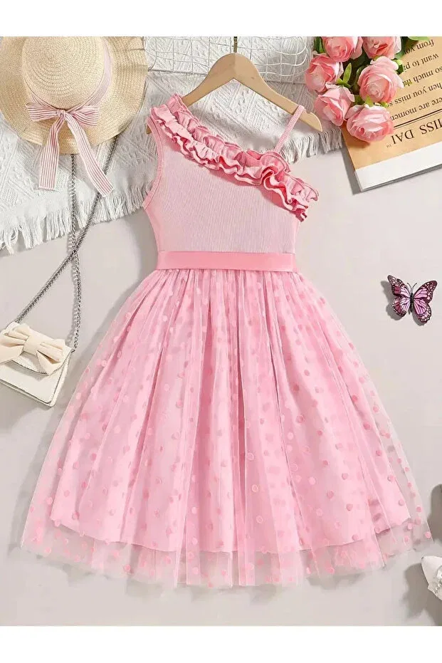 Детское платье для девочек с принтом Vinto strap dress Egolika Kids, Pink