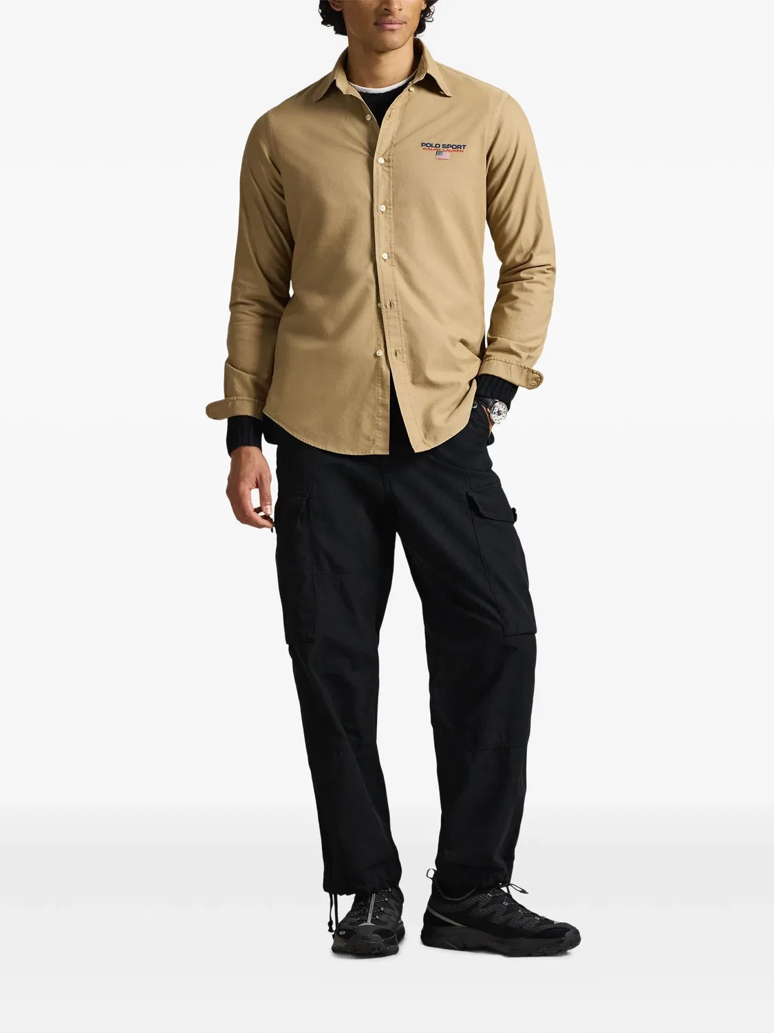 Polo Ralph Lauren Рубашка с длинным рукавом (нейтральные тона) — фото 2