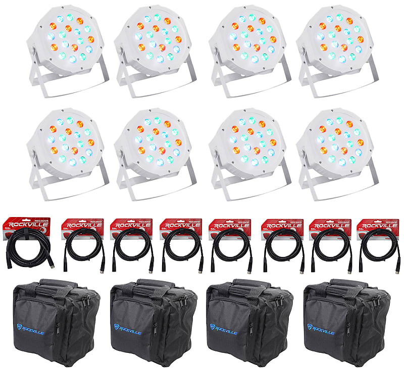 

Перезаряжаемые лампы Rockville RockPAR50 WHT LED RGB Par Can DJ